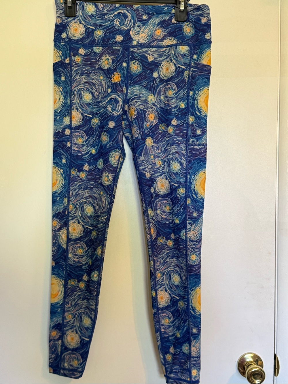 Blue Starry Sky Print Womens Leggings